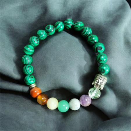 Pulsera de 7 Chakras de Malaquita: Transformación y Cambio