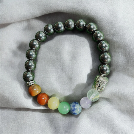 Pulsera de 7 Chakras de Hematita: Sanación Emocional y Física