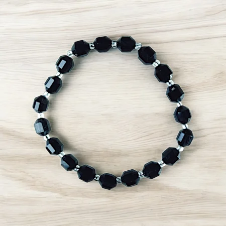 Pulsera de Ónix Piedra Natural Facetada