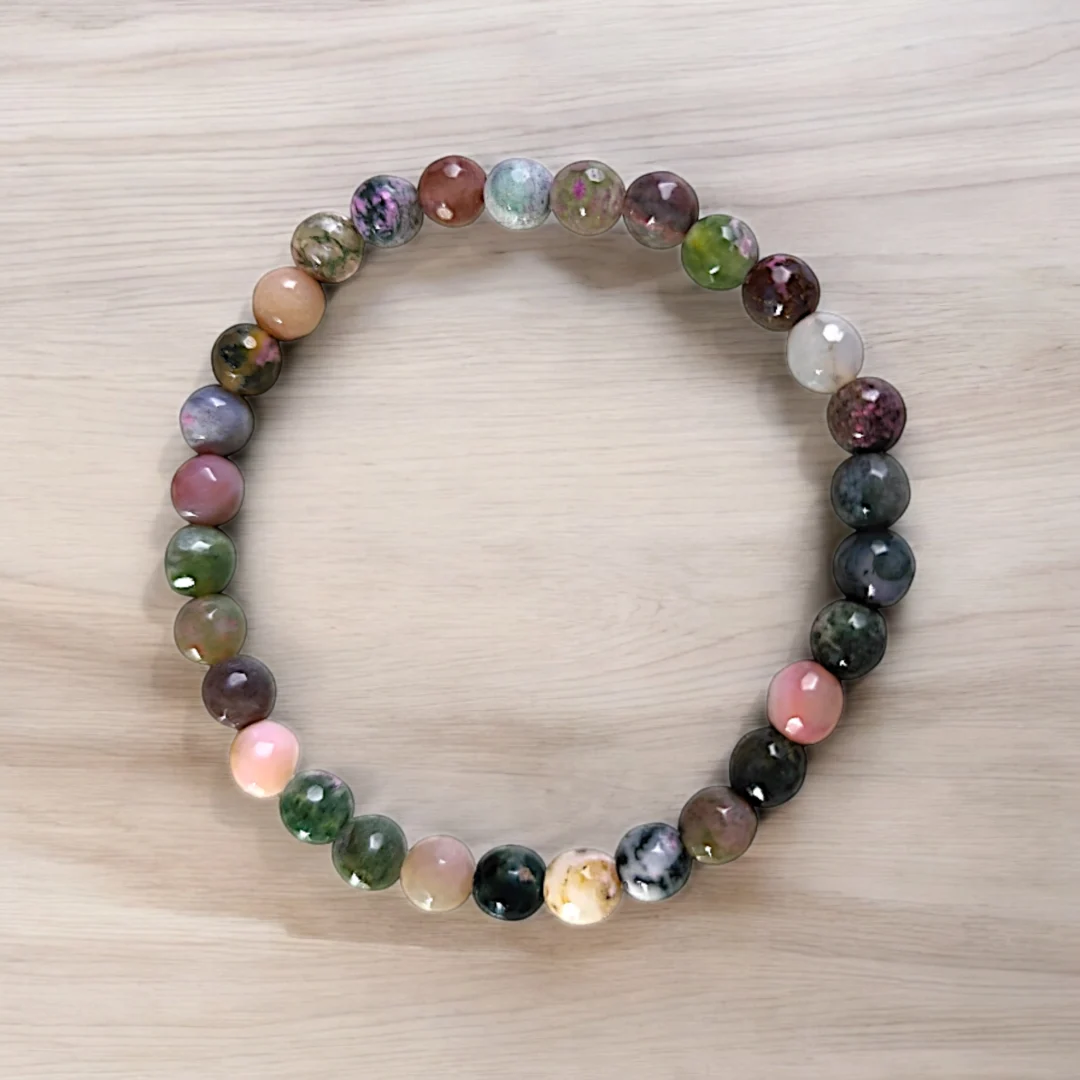 Pulsera de Turmalina Multicolor Facetada 6mm