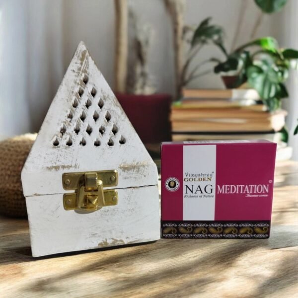 Kit Meditación - Conos de Incienso Natural Vijayshree y Quemador Artesanal