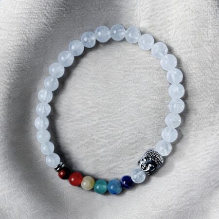 Pulsera de 7 Chakras de Cuarzo Blanco: Purificación Energética