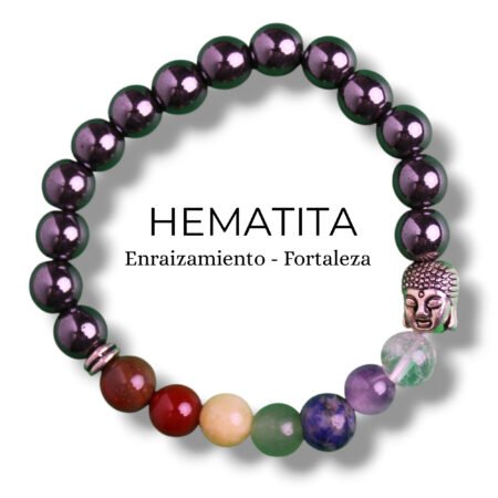 pulsera 7 chakras hematita