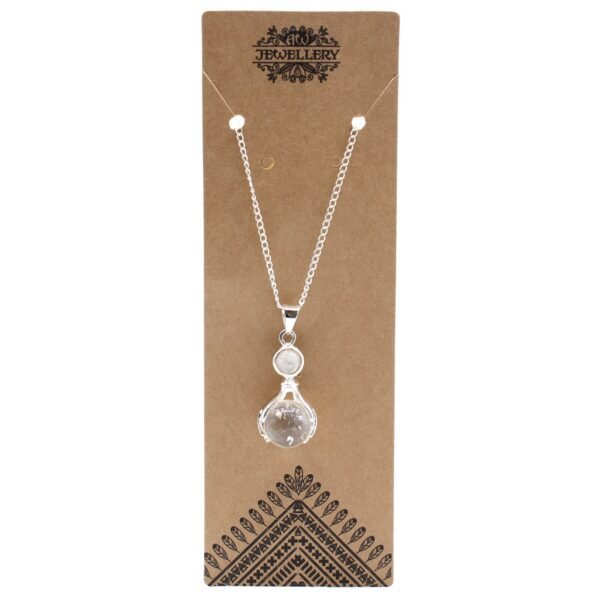 Collar de Manos Curativas de Piedras Naturales | Cuarzo Rosa y Cuarzo cristal - Imagen 3