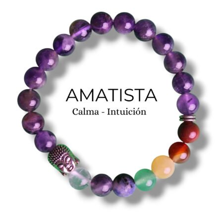 pulsera 7 chakras amatista