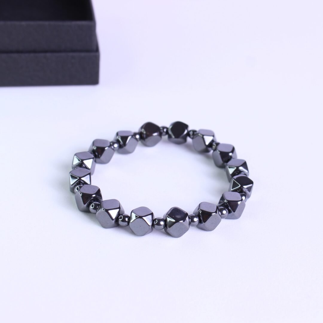 Pulsera de Hematita Natural Romboedro