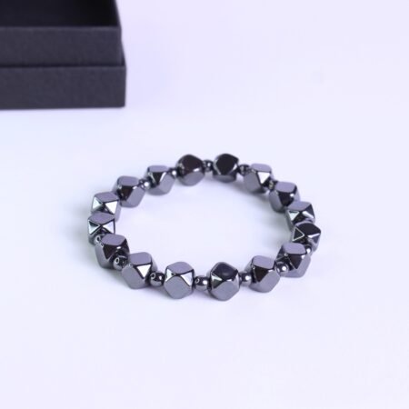 Pulsera de Hematita Natural Romboedro