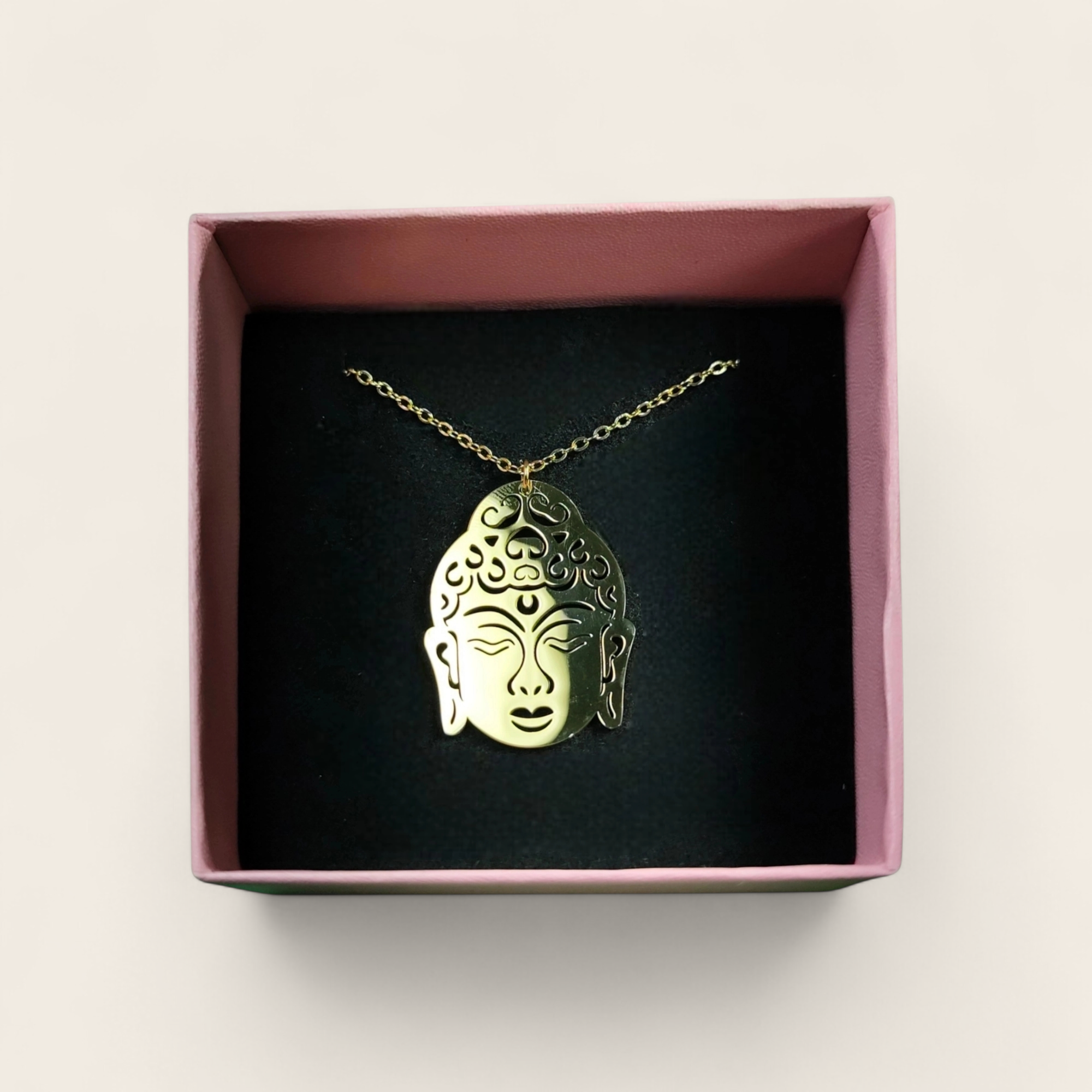 Collar mujer dorado Buda