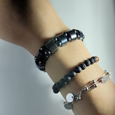 Pulsera de Hematita Natural Rectángulos