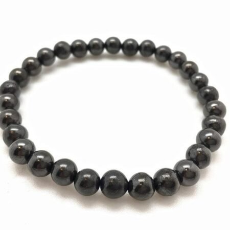 Pulsera de Shungita Piedra Natural Cuentas Redondas 6 mm