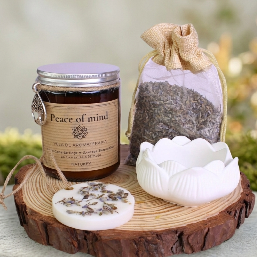 kit relajacion vela de lavanda