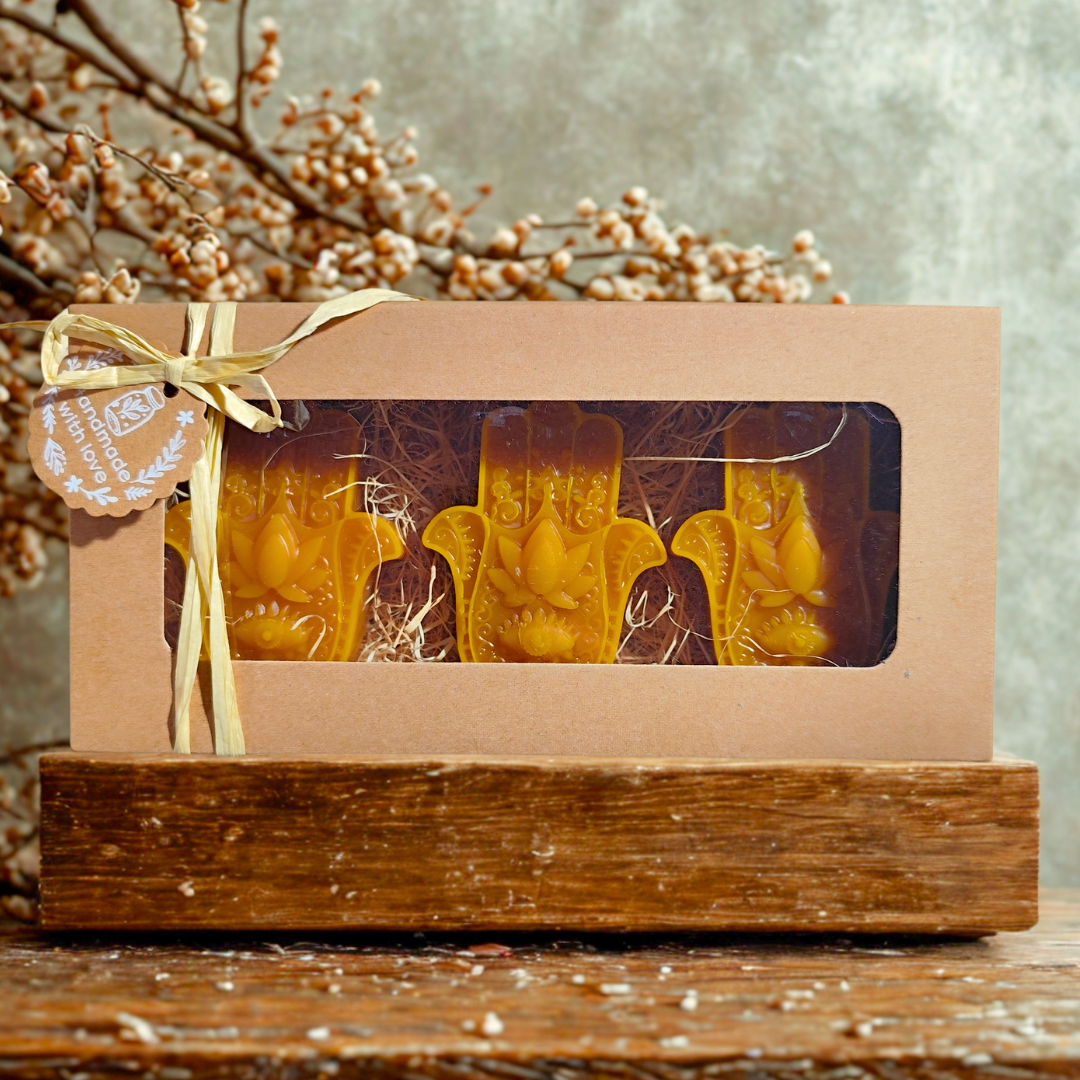 7 velas de miel de abeja