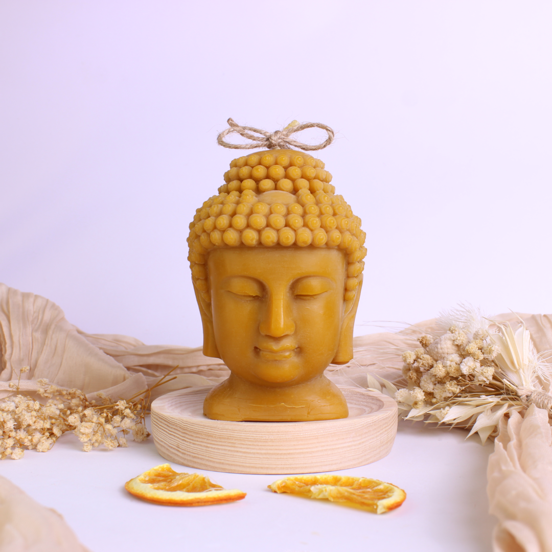 vela buda de cera de abeja