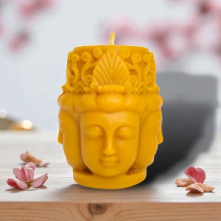 Vela Artesanal Buda Sereno - Cera de Abeja 100% Virgen (185 g)