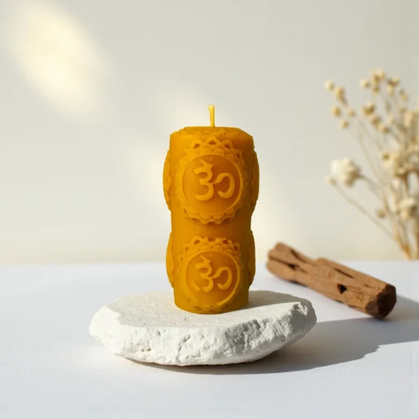 Vela para meditación Om