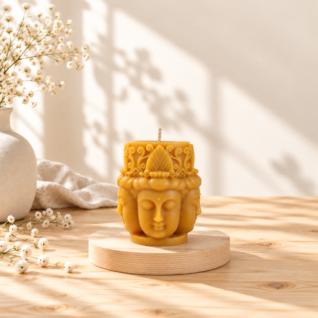VELA DE CERA DE ABEJA NATURAL 100%