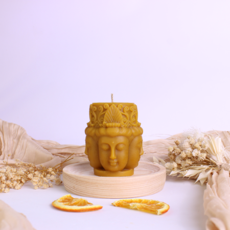 vela de cera de abeja de Buda
