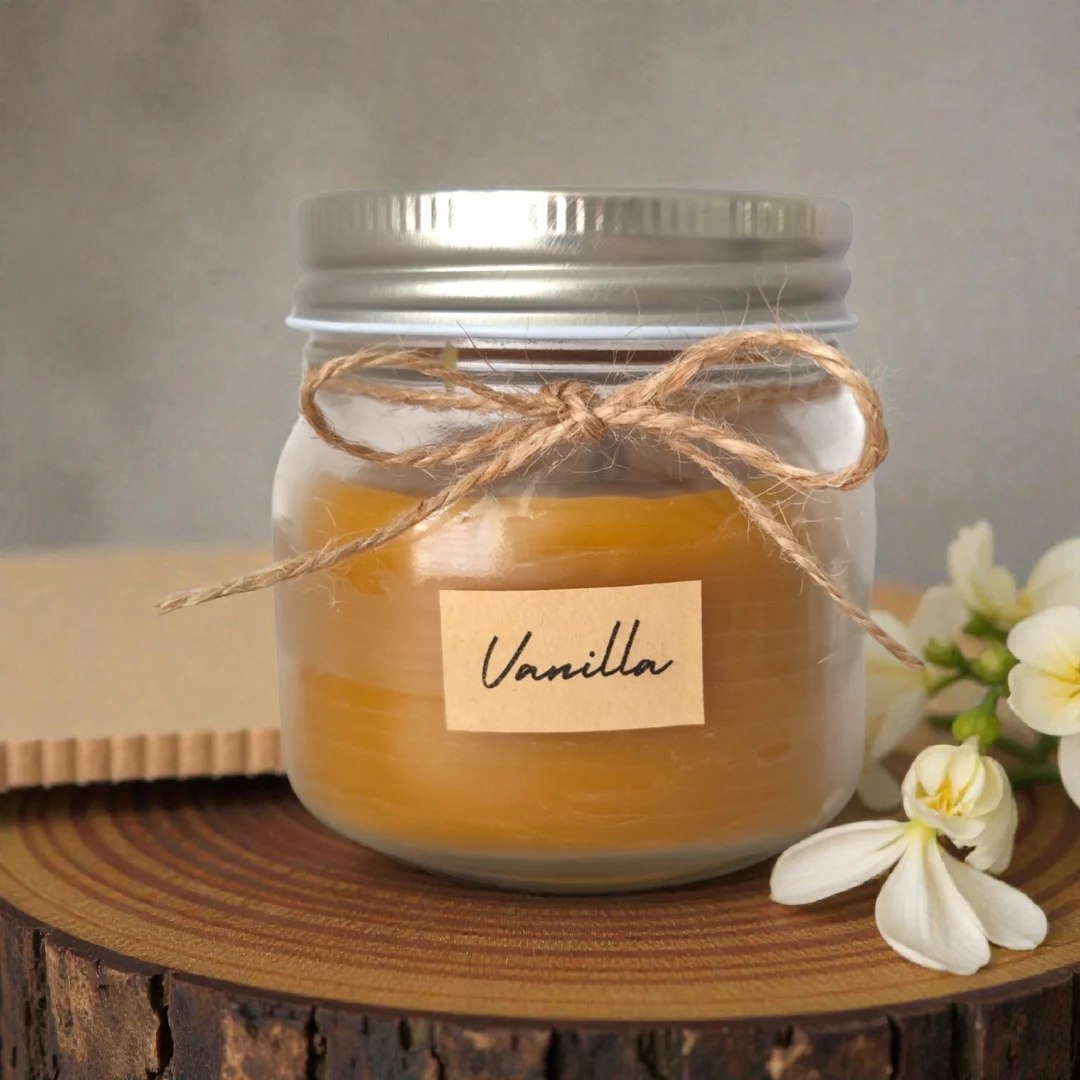 Vela de cera de abeja vainilla
