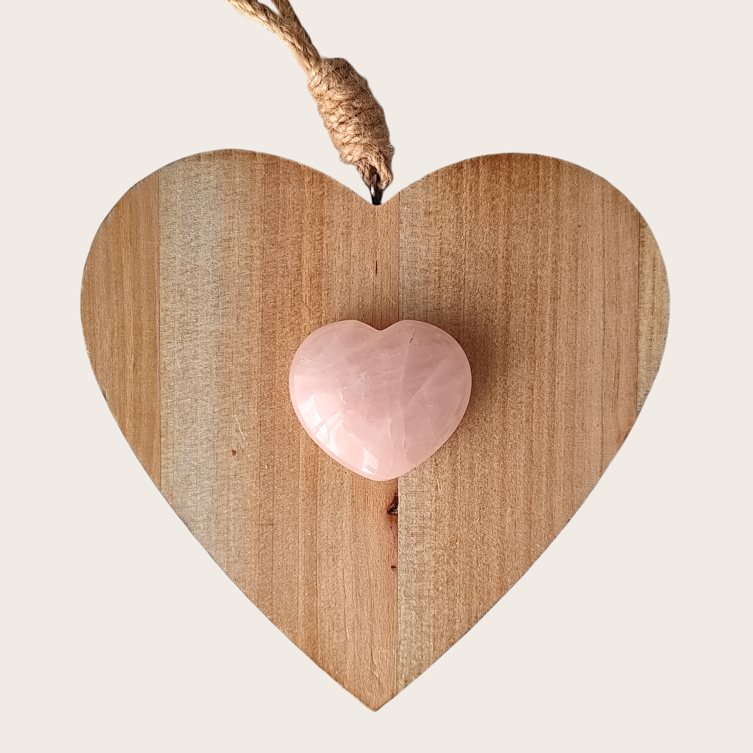 corazon de cuarzo rosa