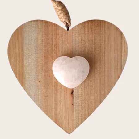 Corazón de cuarzo blanco