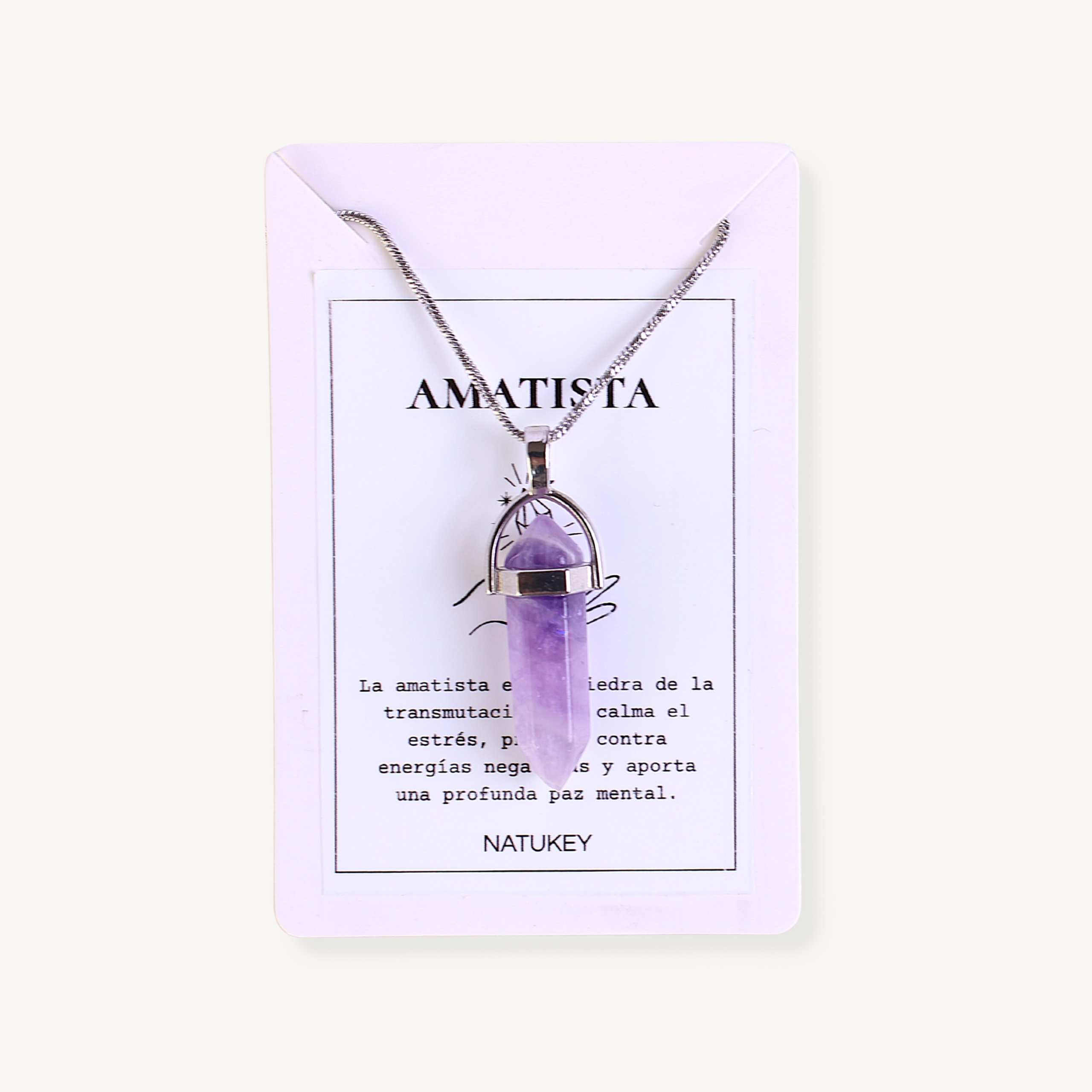 collar de punta de amatista