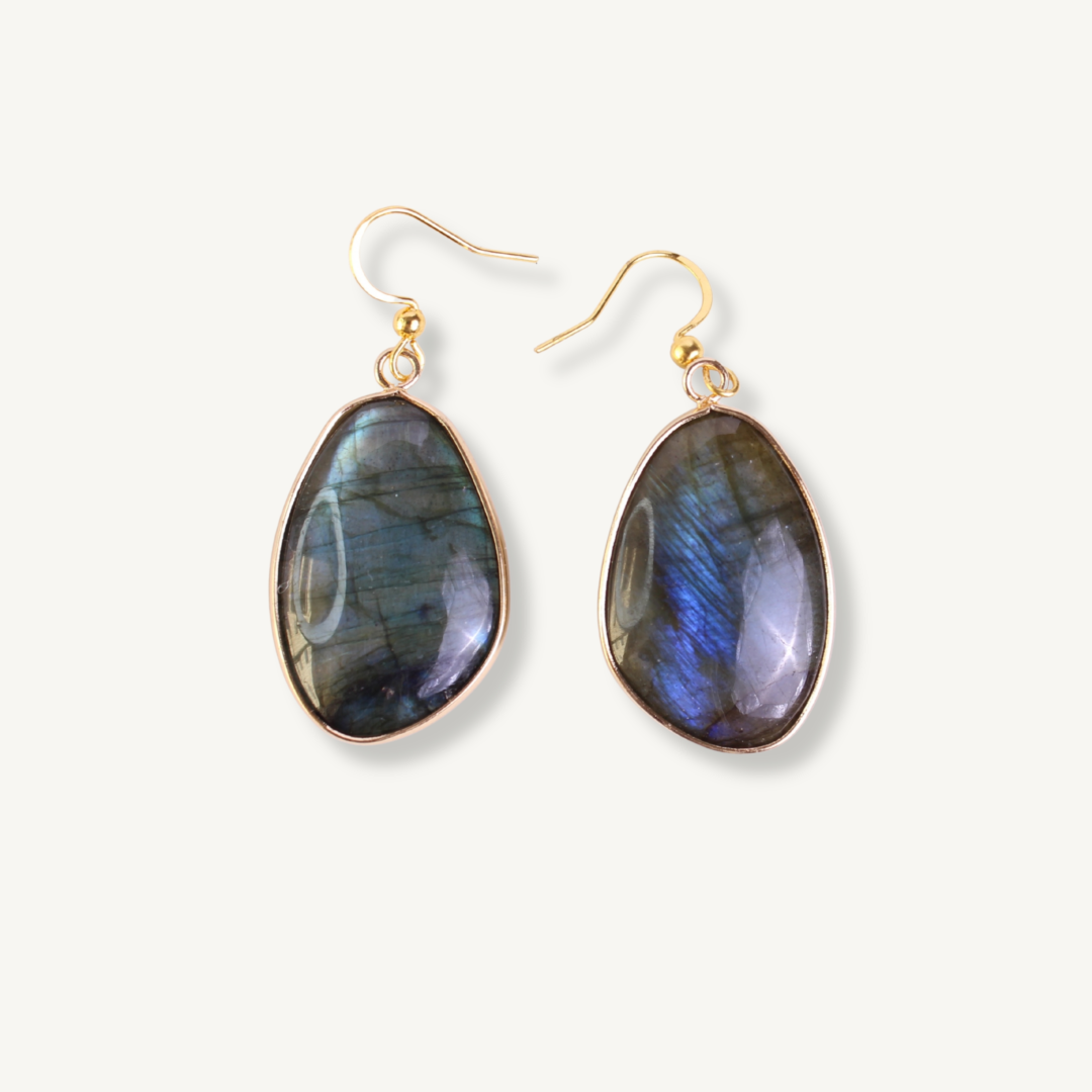 pendientes de labradorita piedra natural