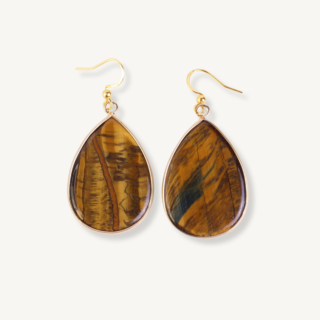 pendientes de ojo de tigre