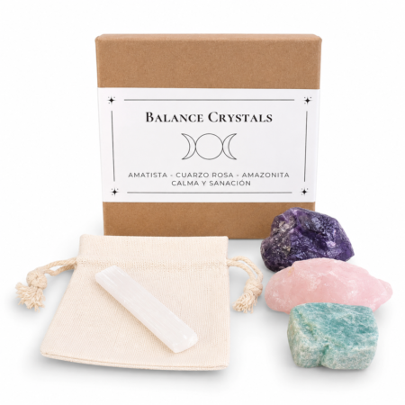 Kit de cristales naturales balance y equilibrio con selenita
