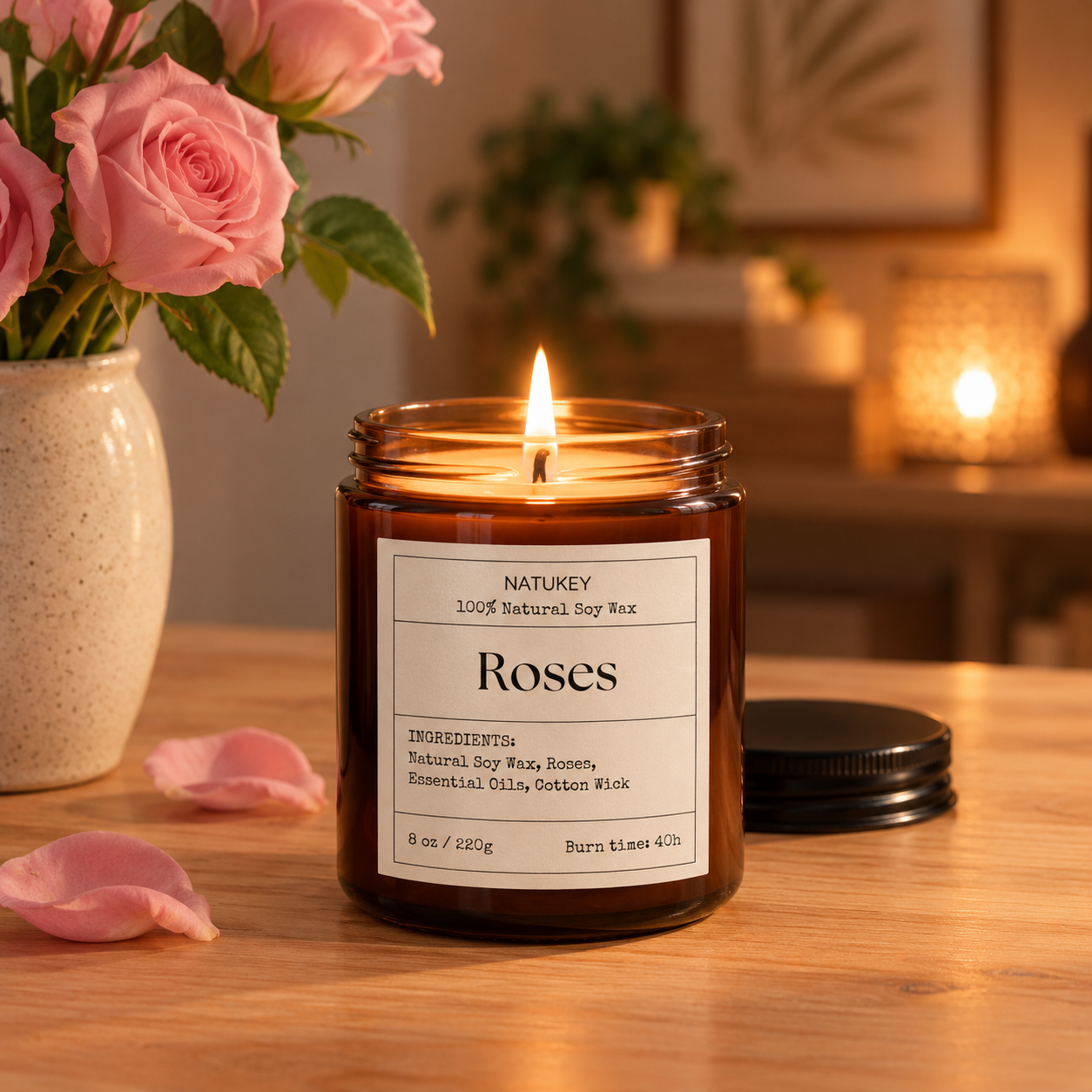velas-rosas velas de rosas